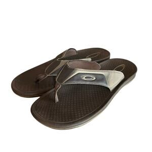 Oakley Men's O Coil Sandals Synthetic Footbed Sandals Size 10 Brown Spring